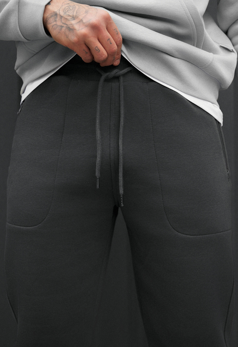 Spodnie dresowe Staff nib dark gray fleece