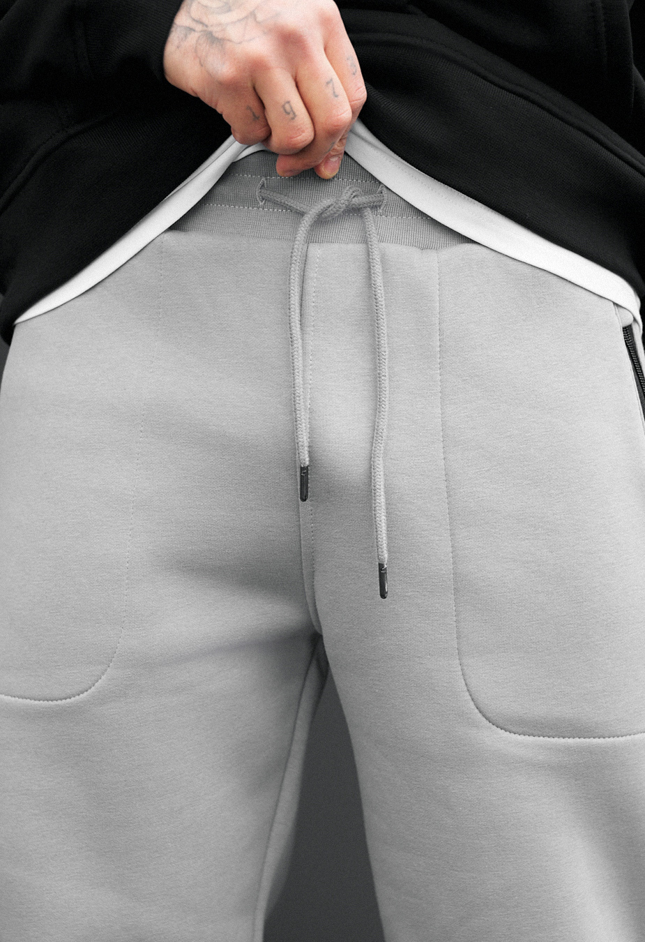 Spodnie dresowe Staff nib light gray fleece