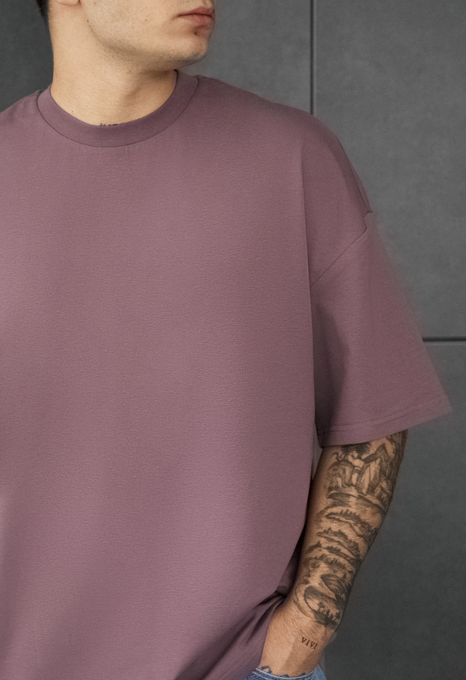 Koszulka Staff dark viola oversize