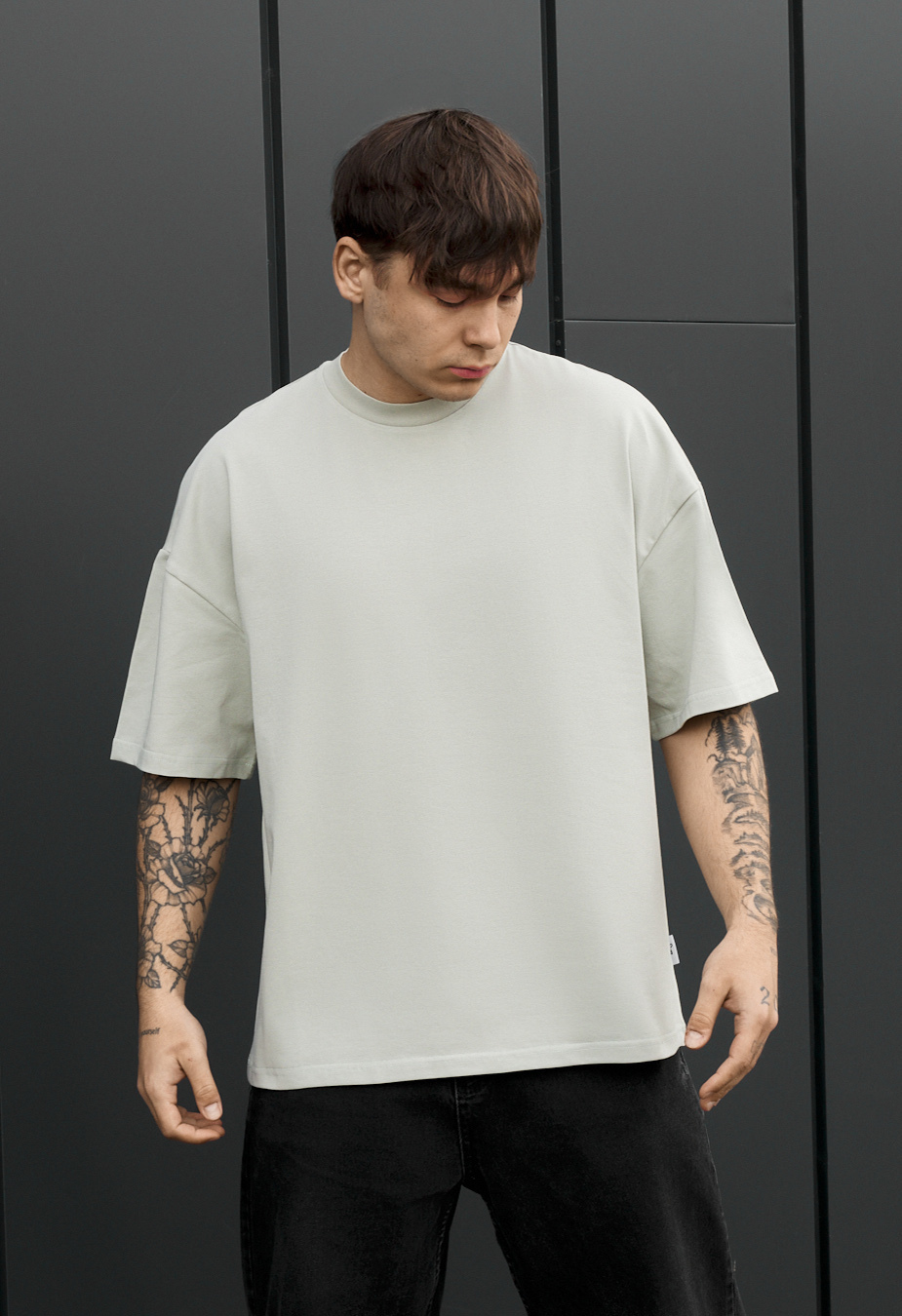 Koszulka Staff light olive oversize