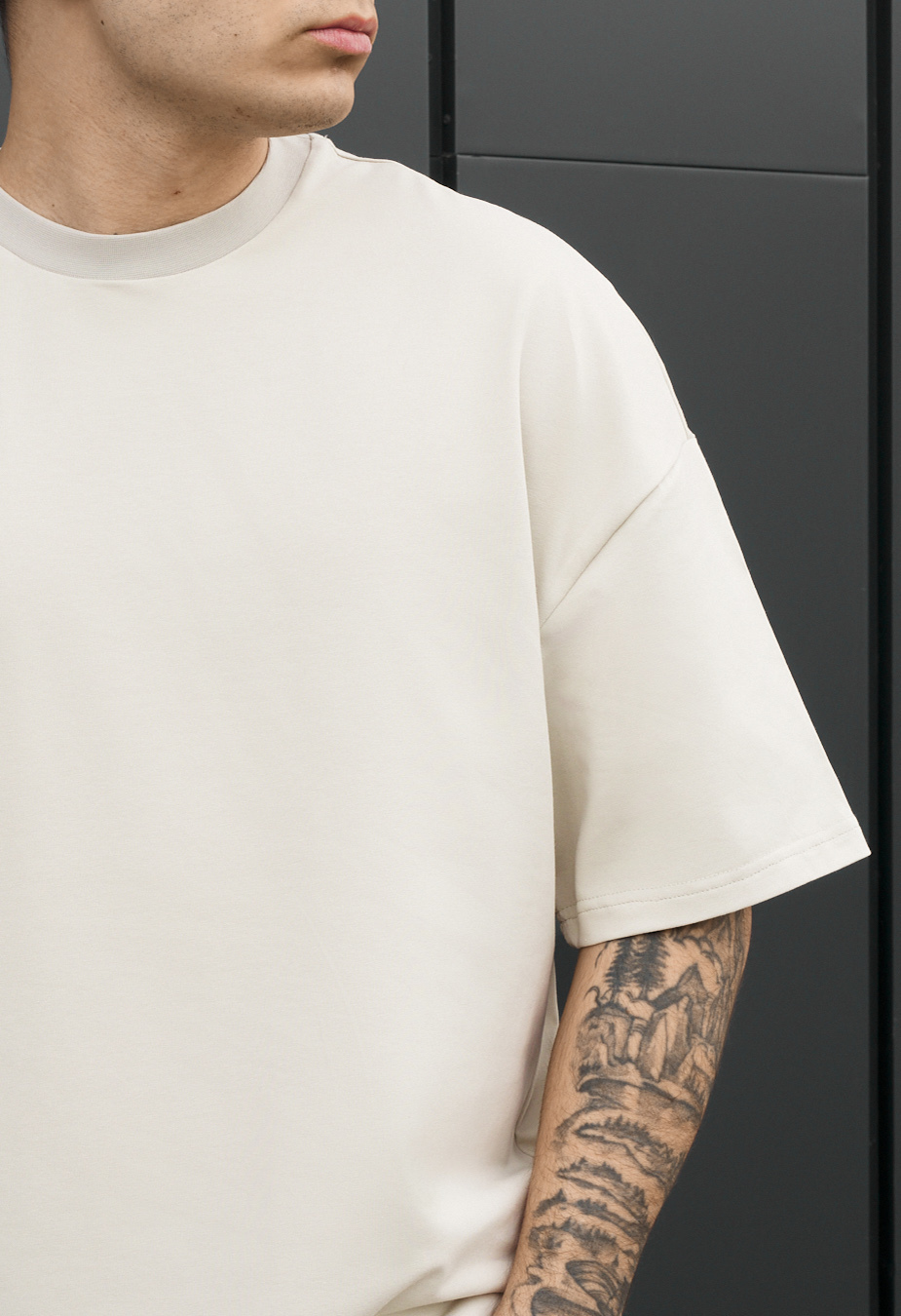 Koszulka Staff light beige oversize