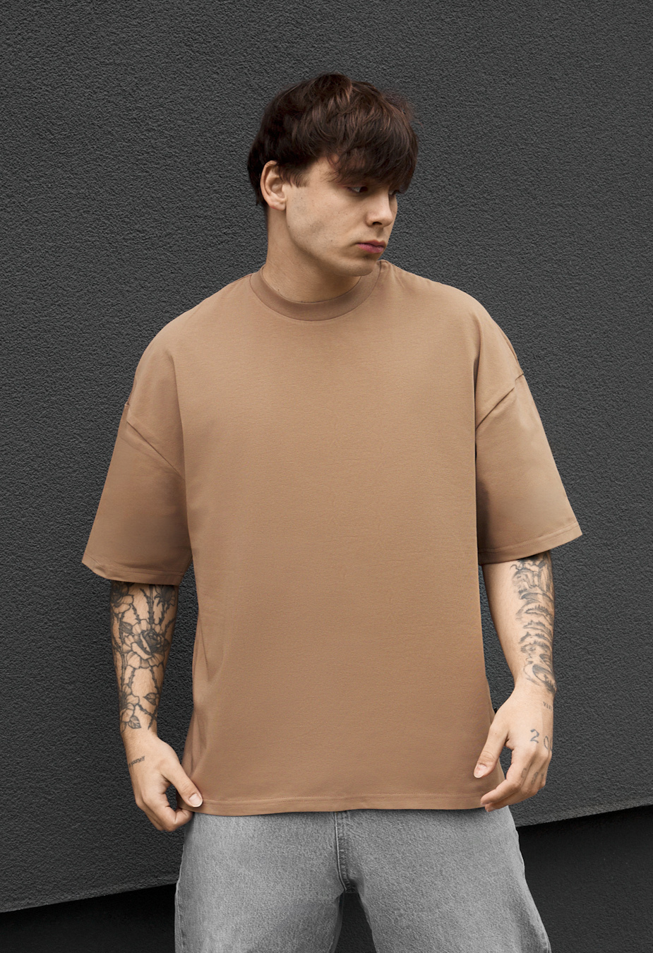 Koszulka Staff brown oversize