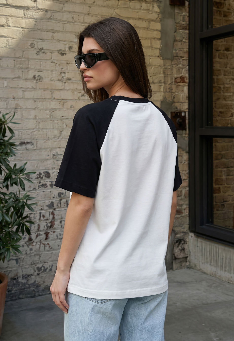 Koszulka Staff ed white & black oversize