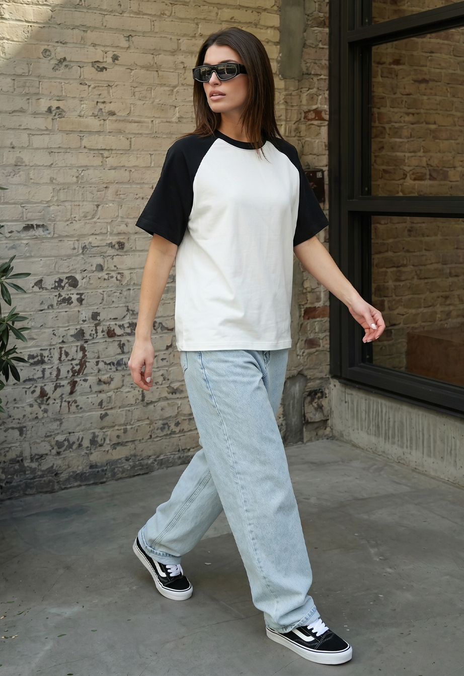 Koszulka Staff ed white & black oversize