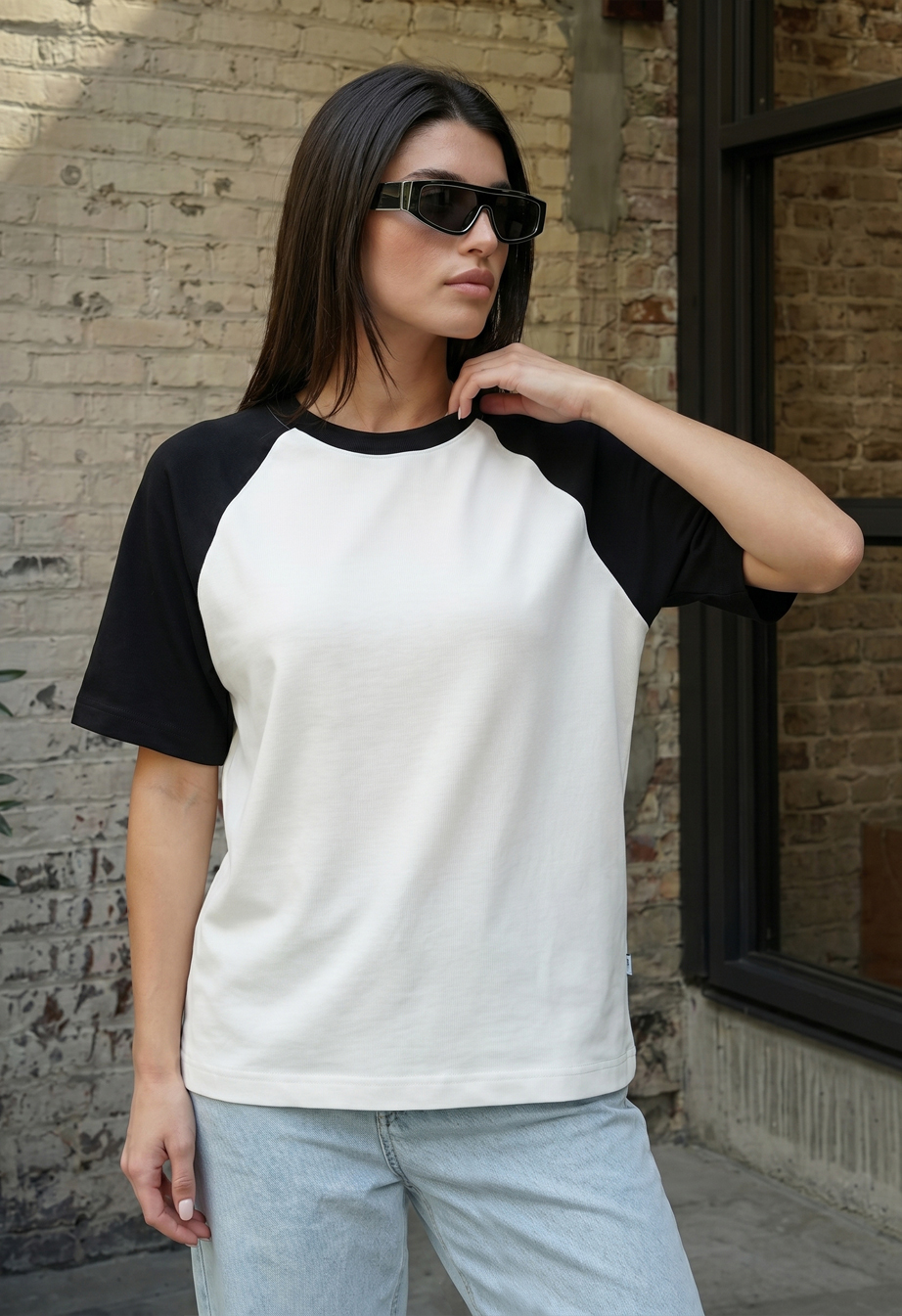 Koszulka Staff ed white & black oversize