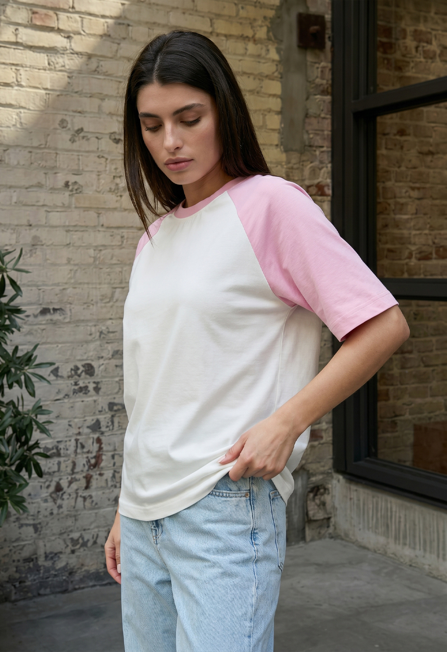 Koszulka Staff ed white & pink oversize