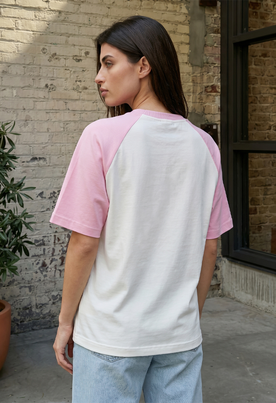 Koszulka Staff ed white & pink oversize