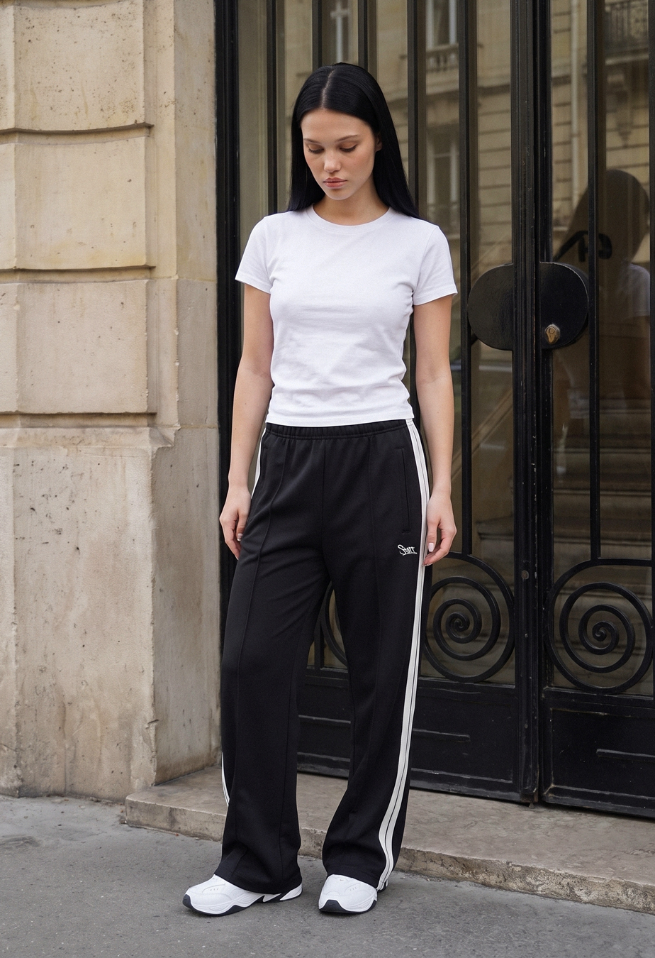 Spodnoe dresowe Staff pat logo black