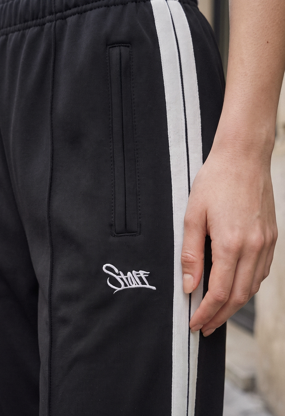 Spodnoe dresowe Staff pat logo black
