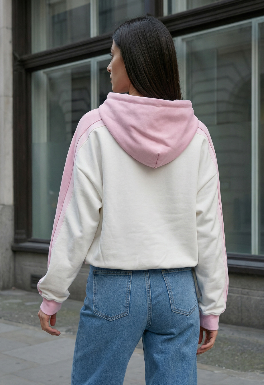 Bluza Staff twi white & pink oversize