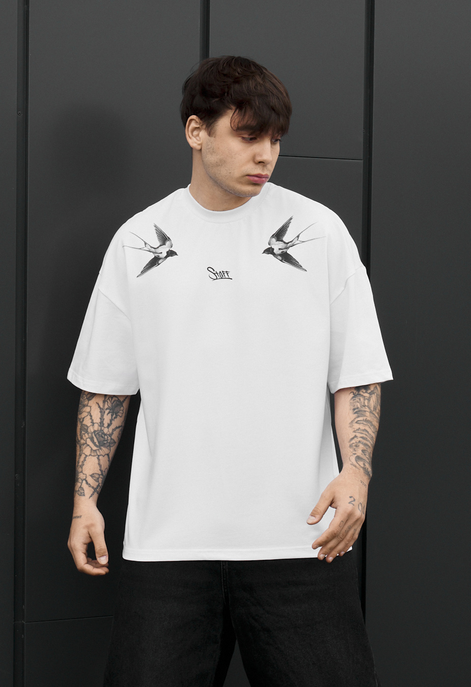 Koszulka Staff logo & birds oversize