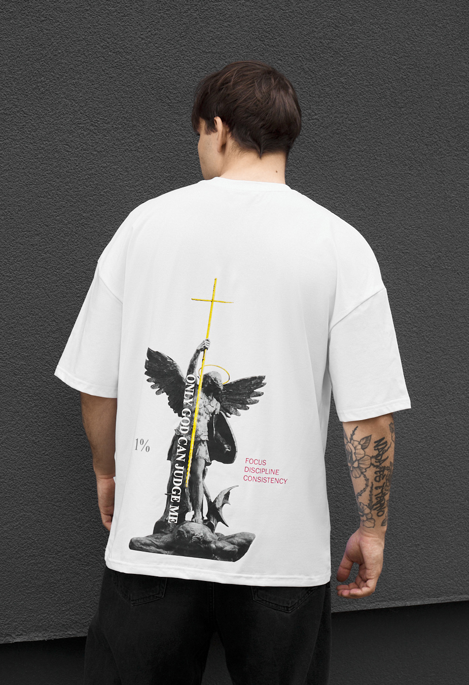 Koszulka Staff only God oversize