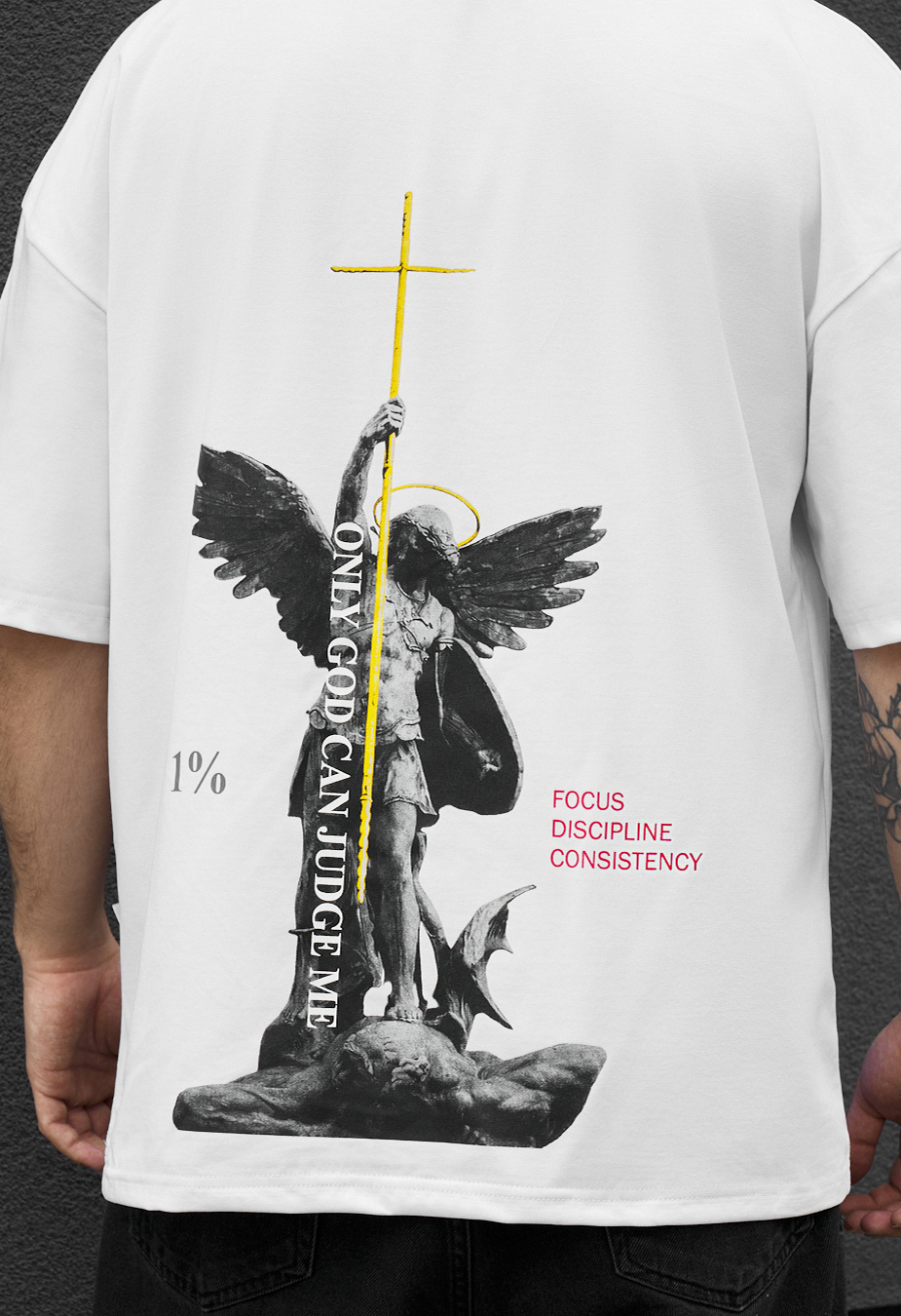 Koszulka Staff only God oversize