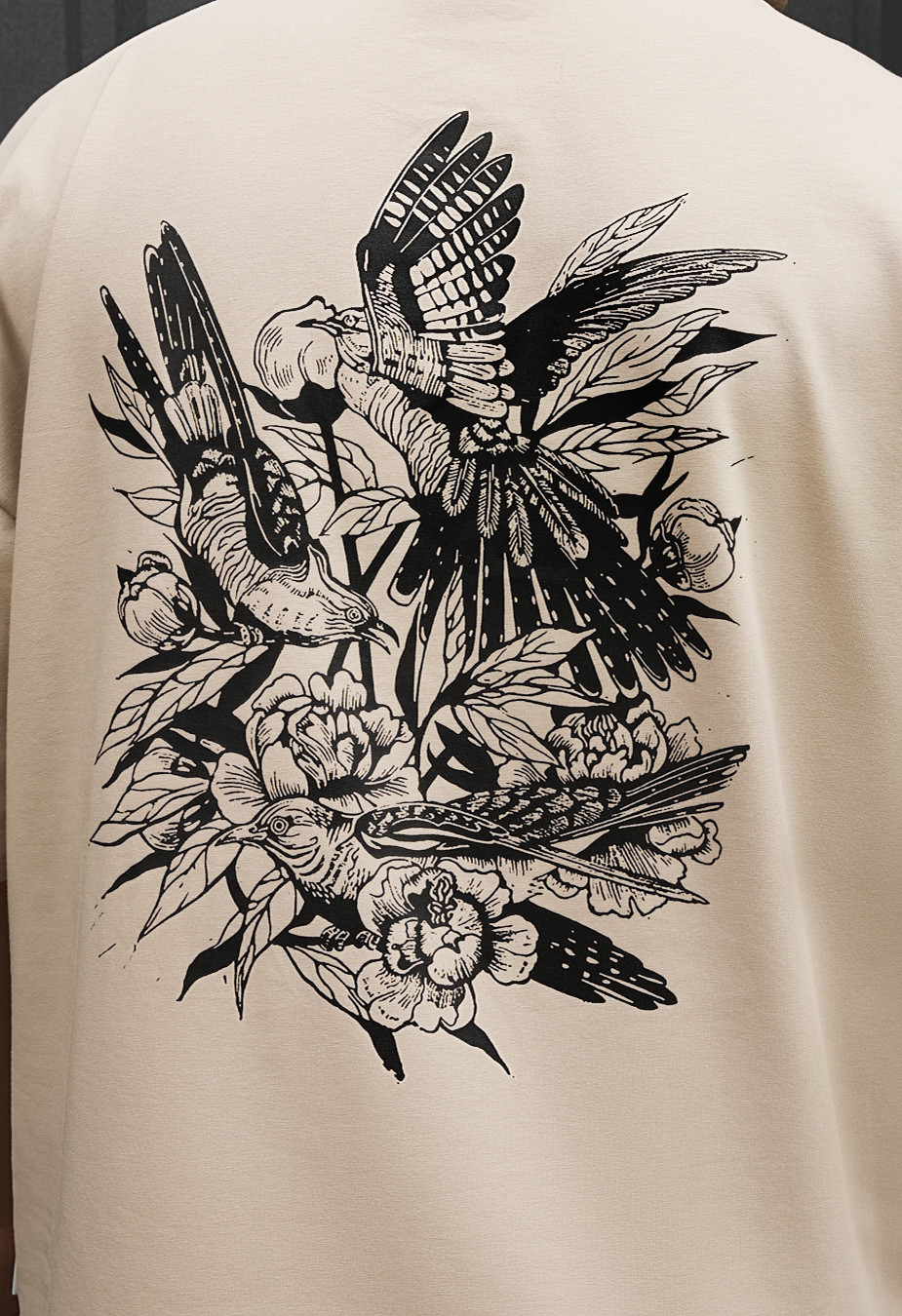 Koszulka Staff logo & birds oversize