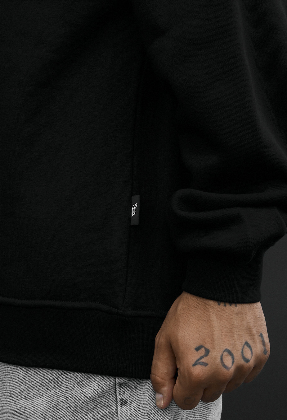Bluza Staff black oversize fleece