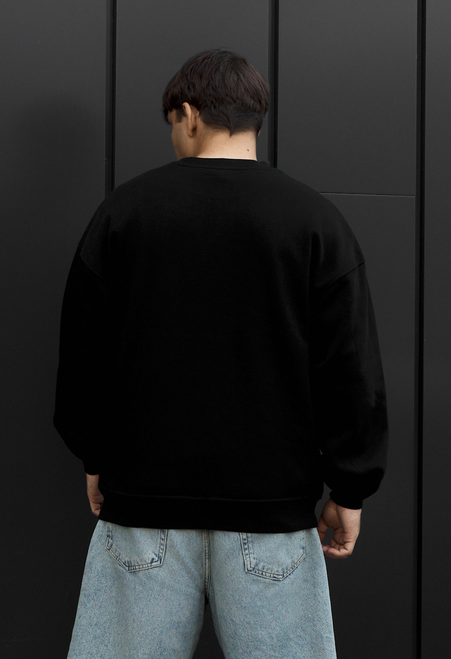 Bluza Staff black oversize fleece