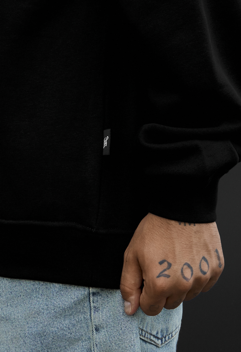 Bluza Staff black oversize fleece
