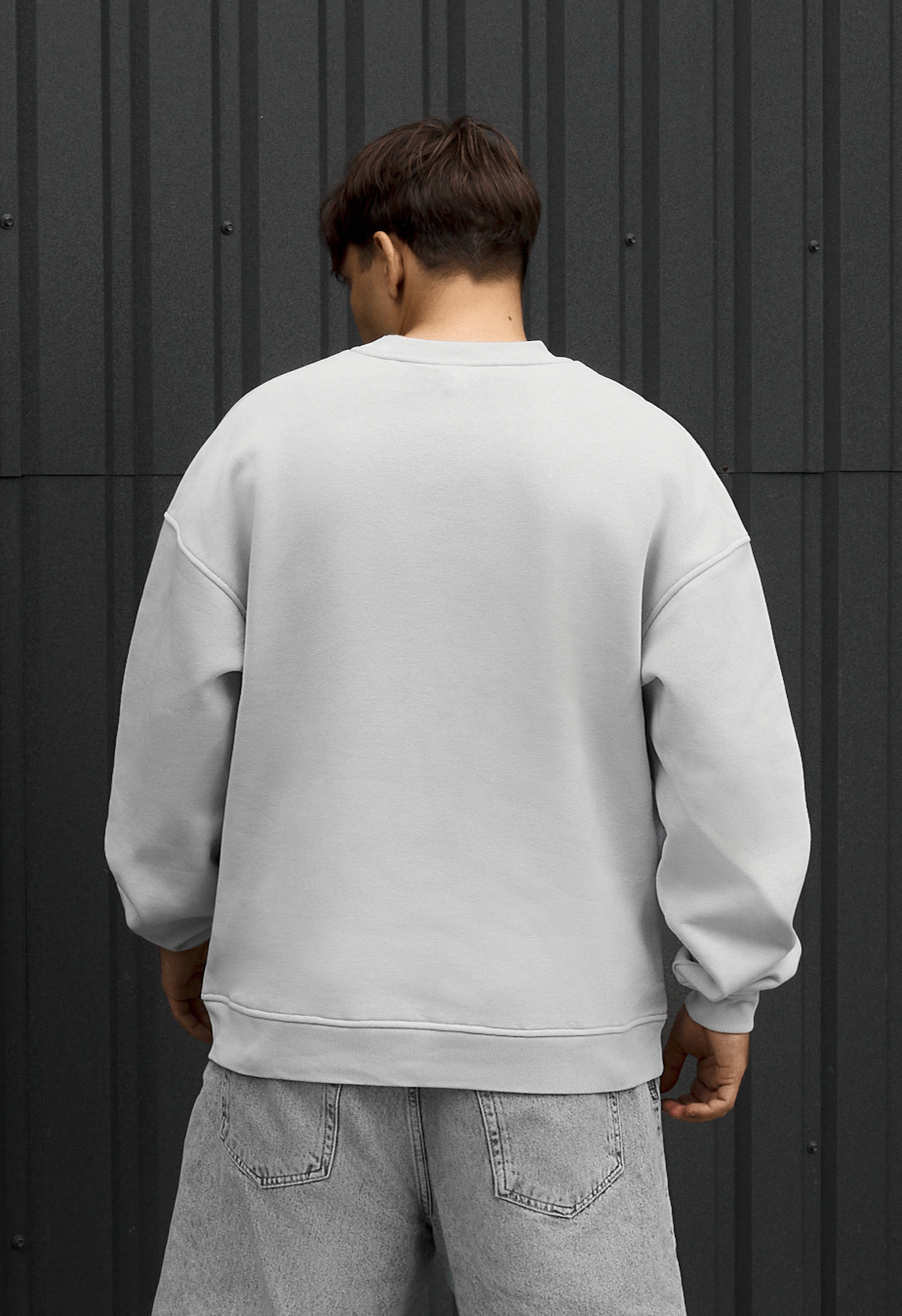 Bluza Staff light gray melange oversize fleece