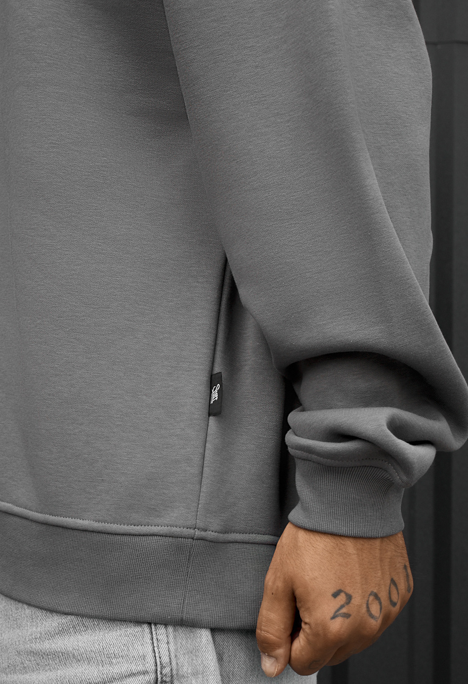 Bluza Staff gray oversize fleece
