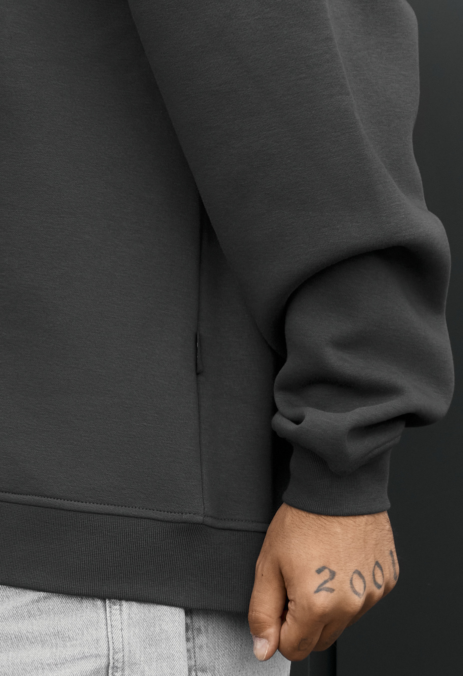 Bluza Staff graphite oversize fleece