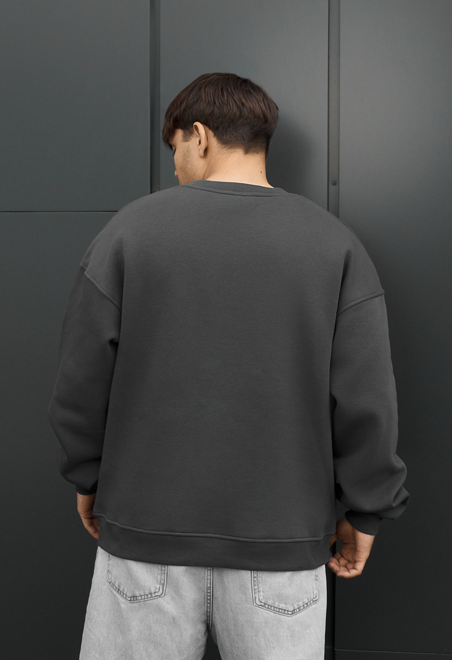 Bluza Staff graphite oversize fleece