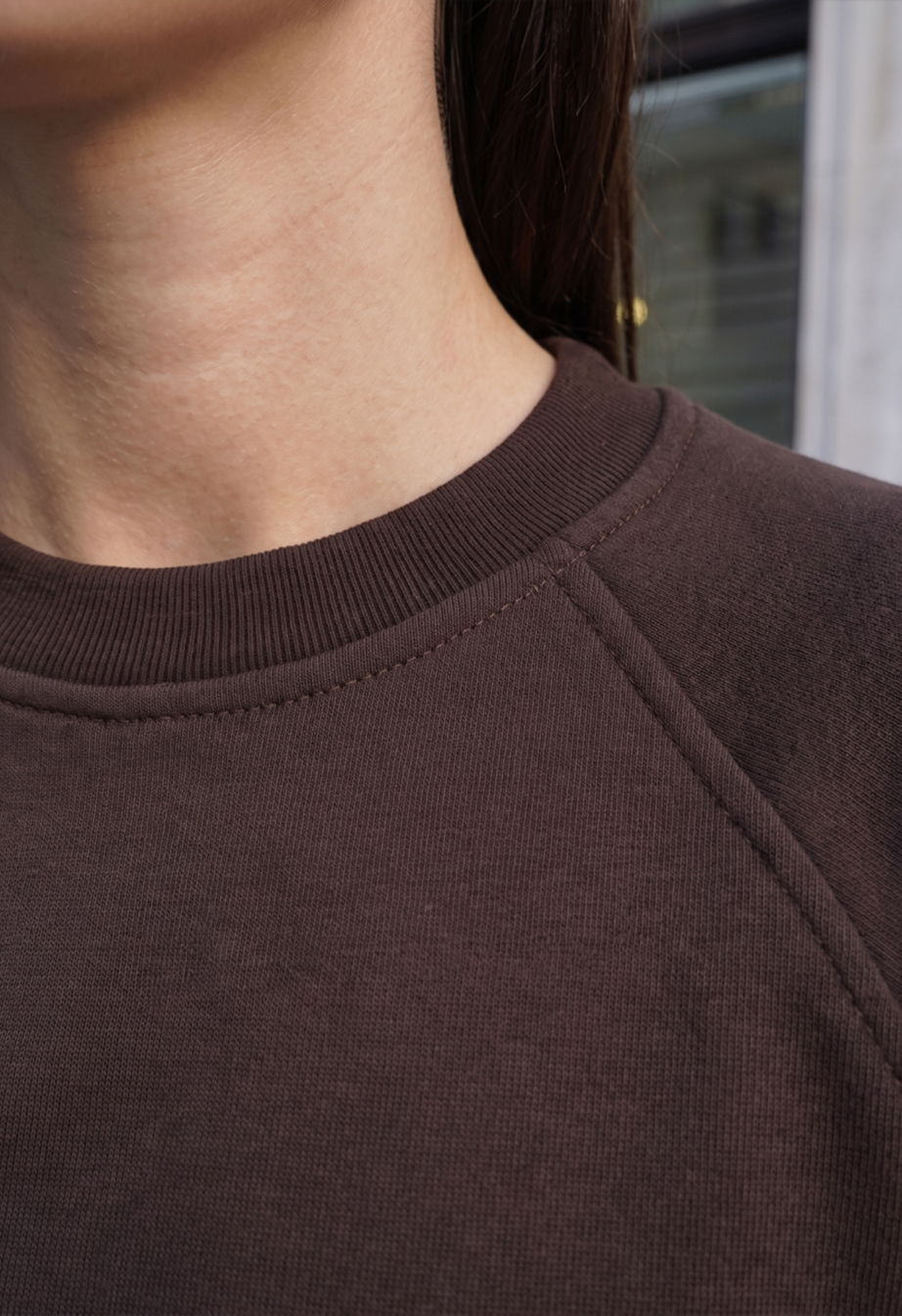 Bluza Staff make dark brown fleece