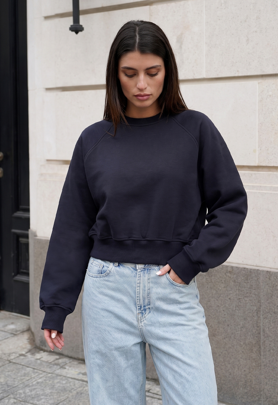 Bluza Staff make navy fleece