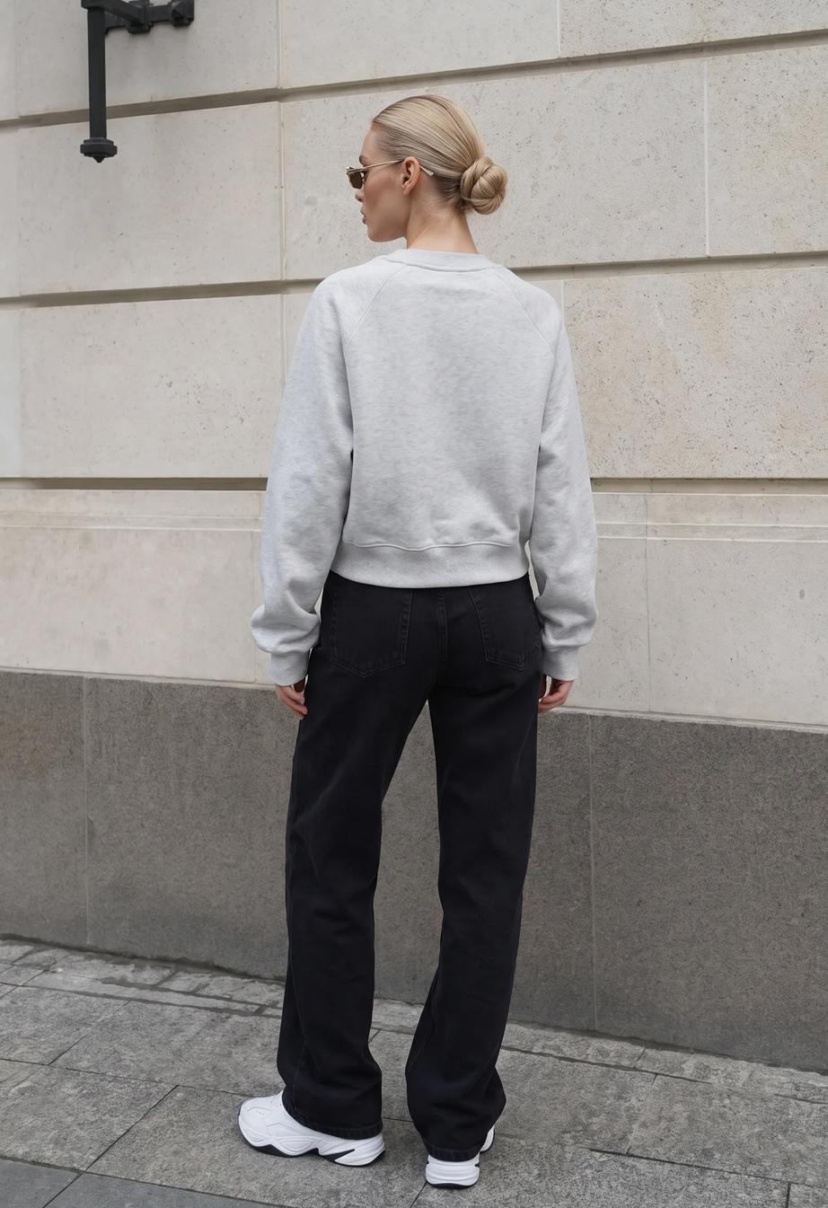 Bluza Staff make gray melange fleece