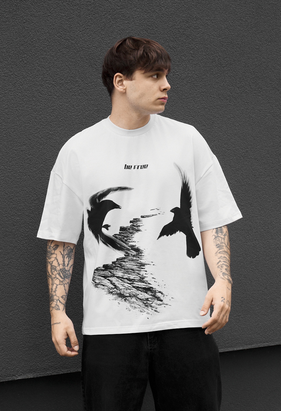 Koszulka Staff be free oversize