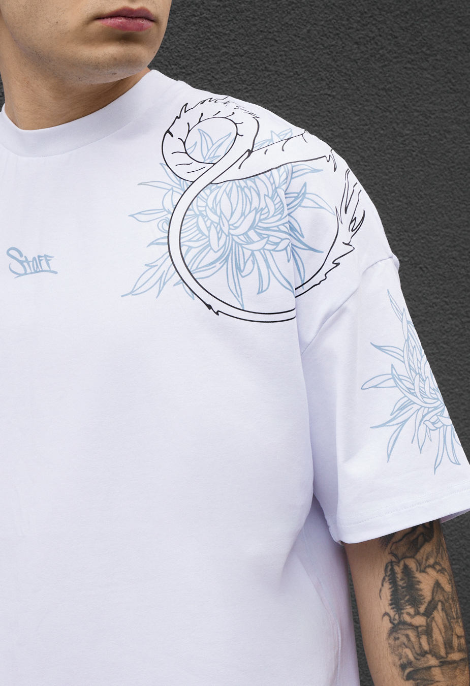 Koszulka Staff logo & drago oversize