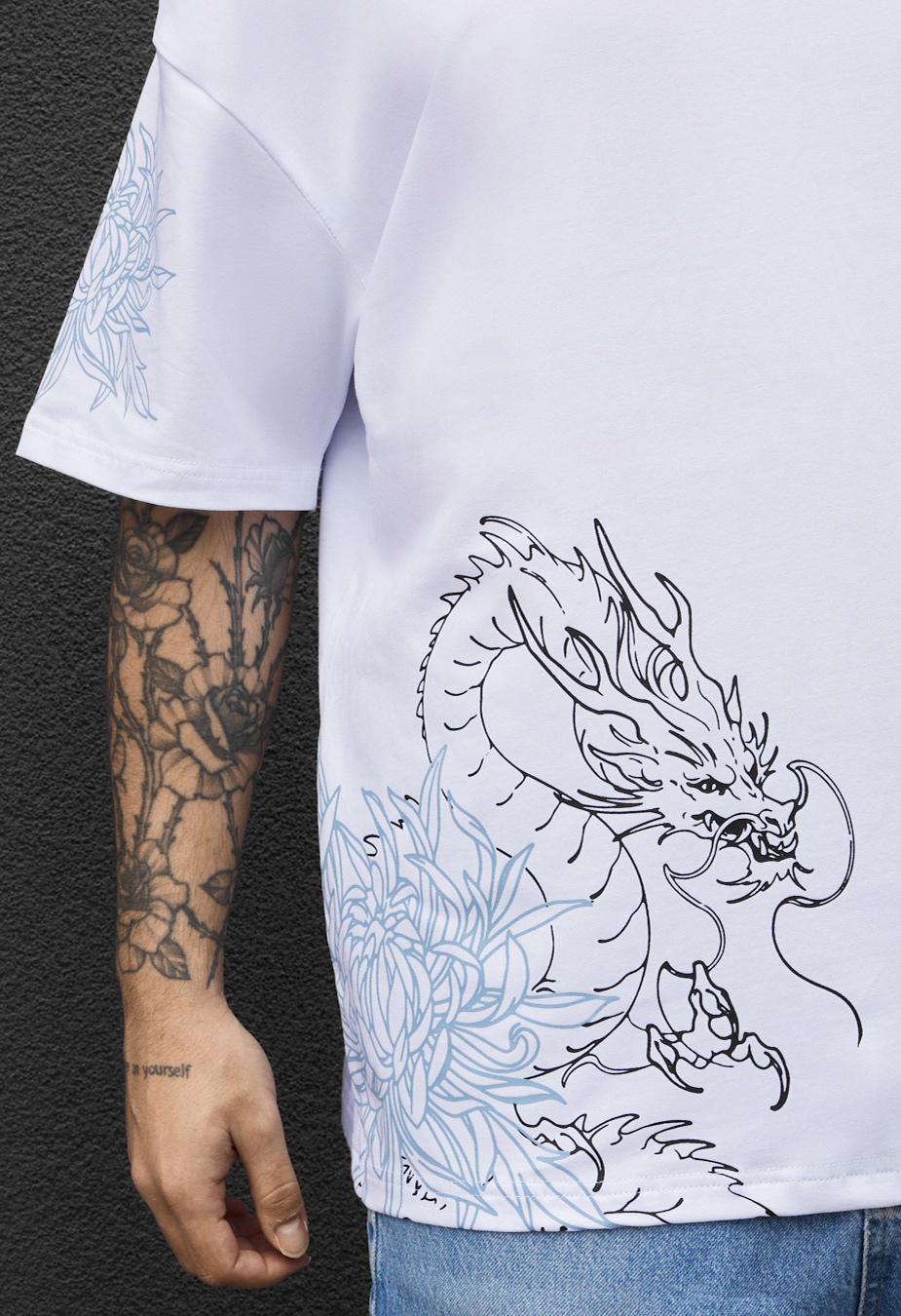 Koszulka Staff logo & drago oversize
