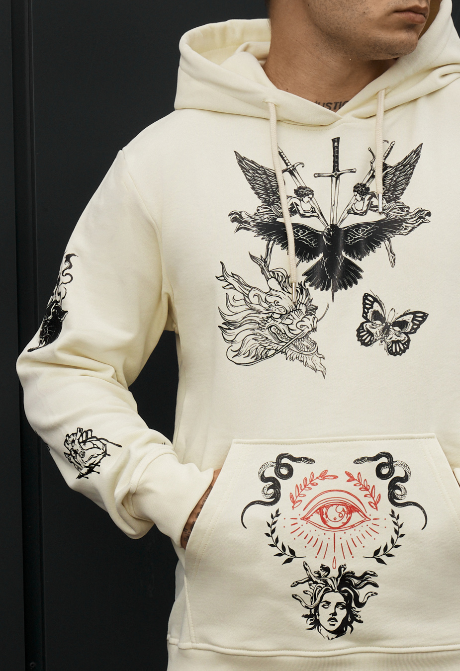 Bluza Staff print milk