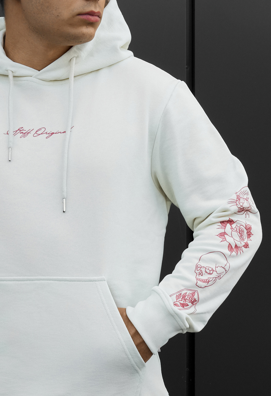 Bluza Staff print white