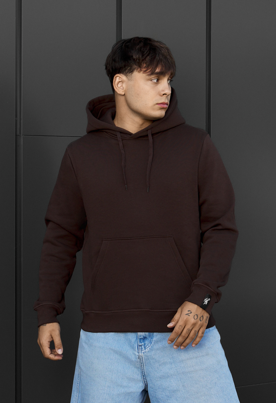 Bluza Staff brown basic fleece