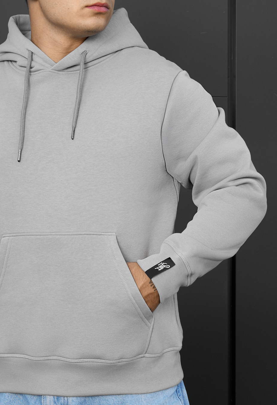 Bluza Staff light gray basic fleece