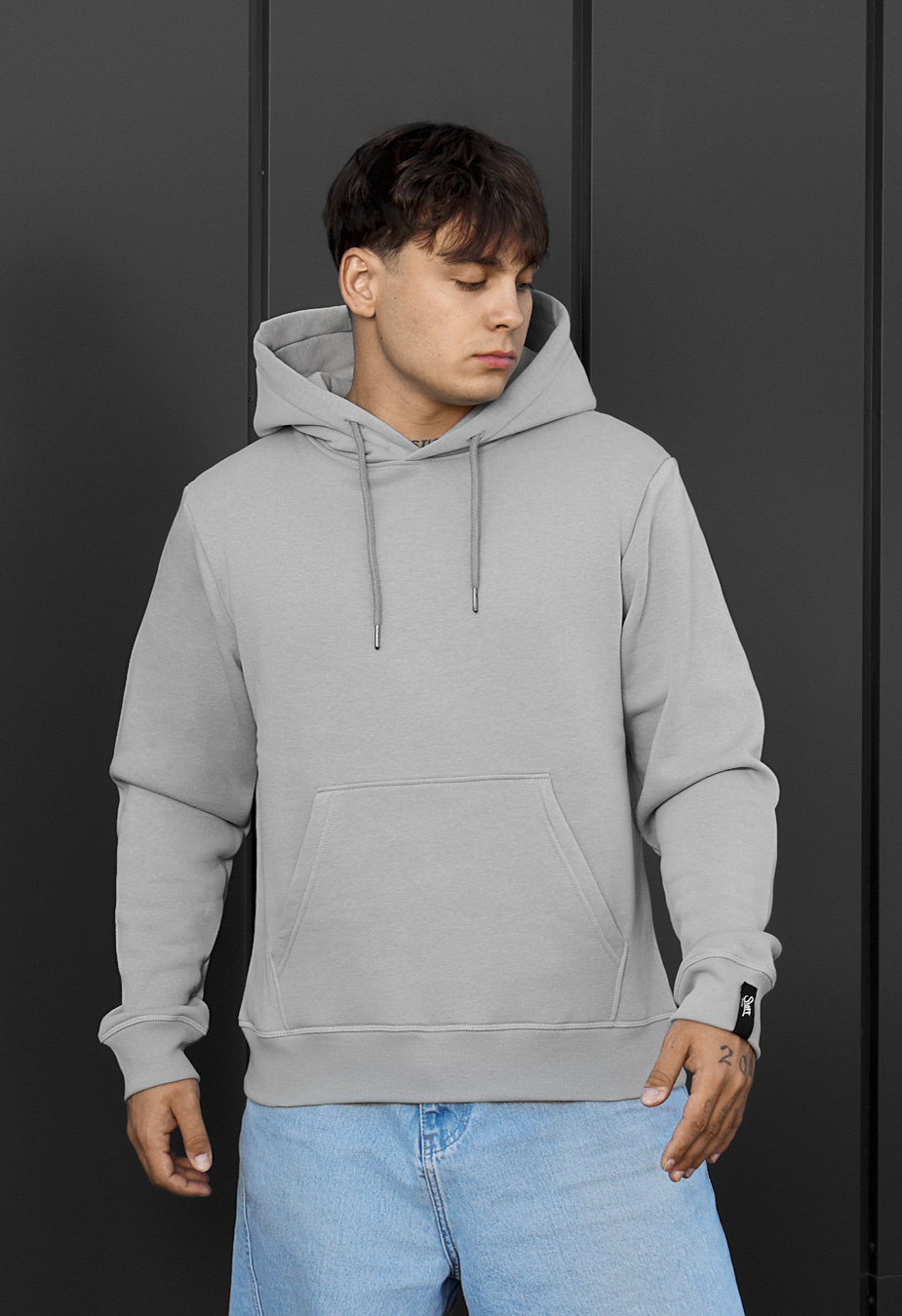 Bluza Staff light gray basic fleece