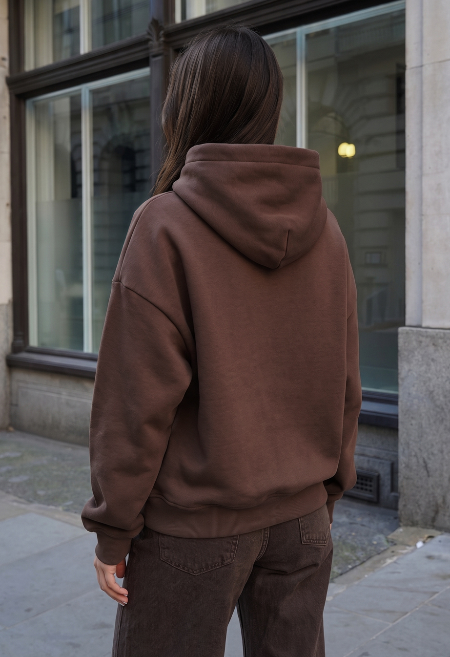 Bluza Staff ti brown oversize fleece