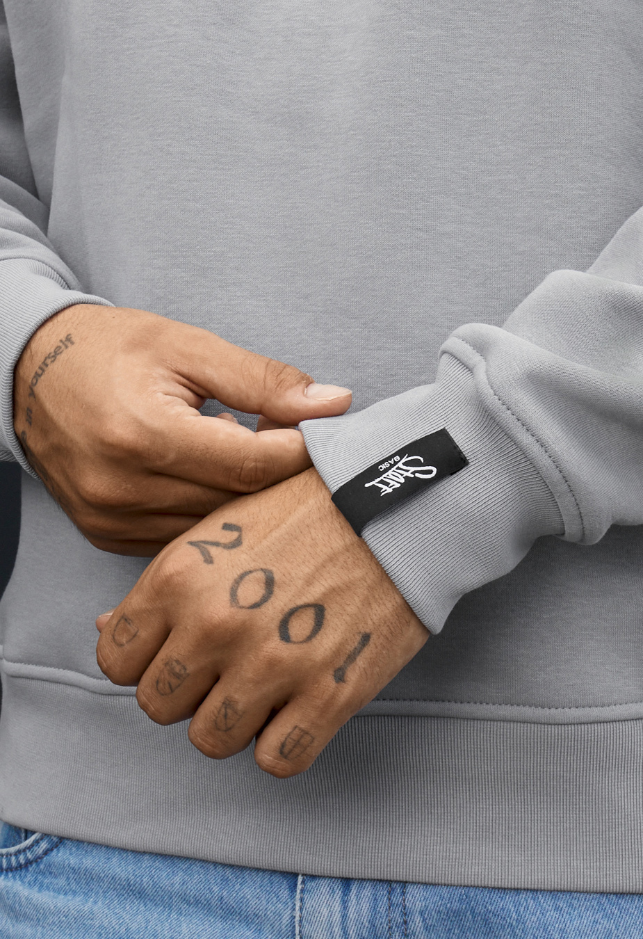 Bluza Staff  gray melange basic fleece