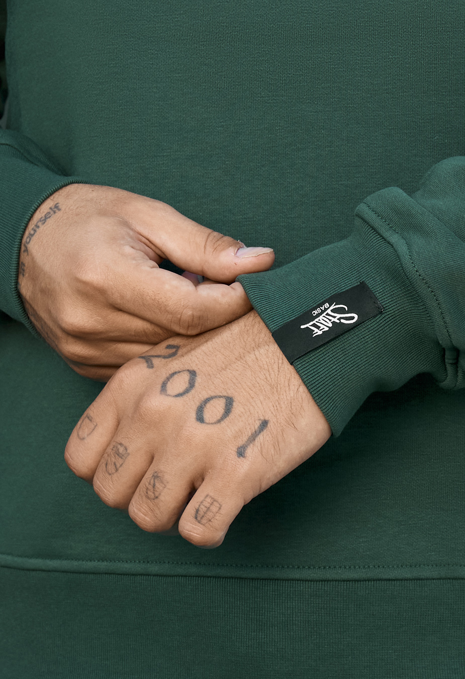 Bluza Staff green basic fleece