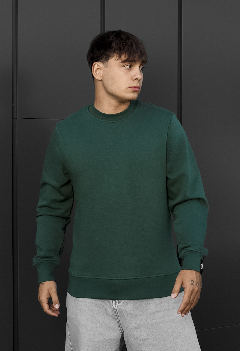 Bluza Staff green basic fleece