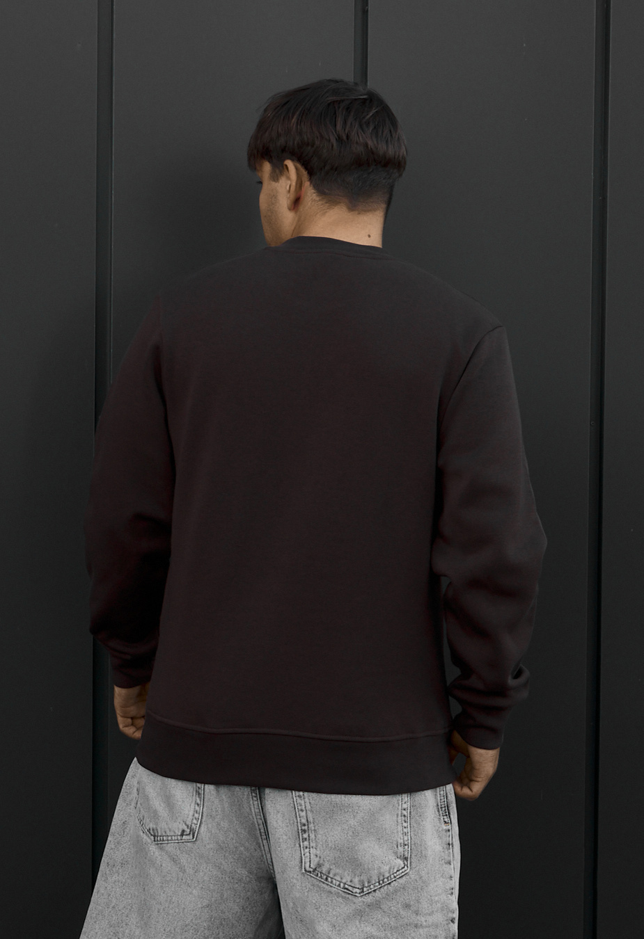 Світшот Staff dark brown basic fleece