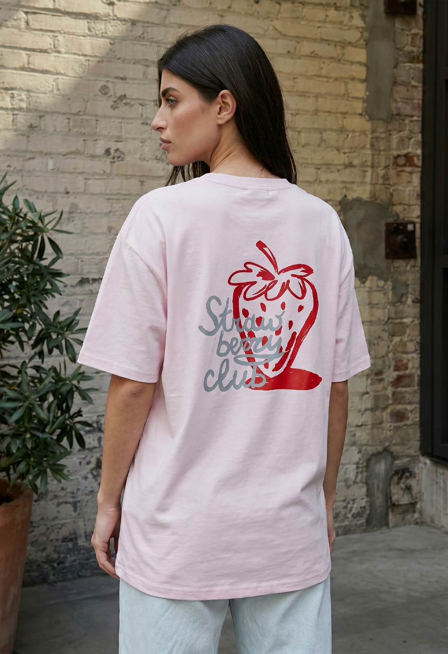 Koszulka Staff strawberry oversize