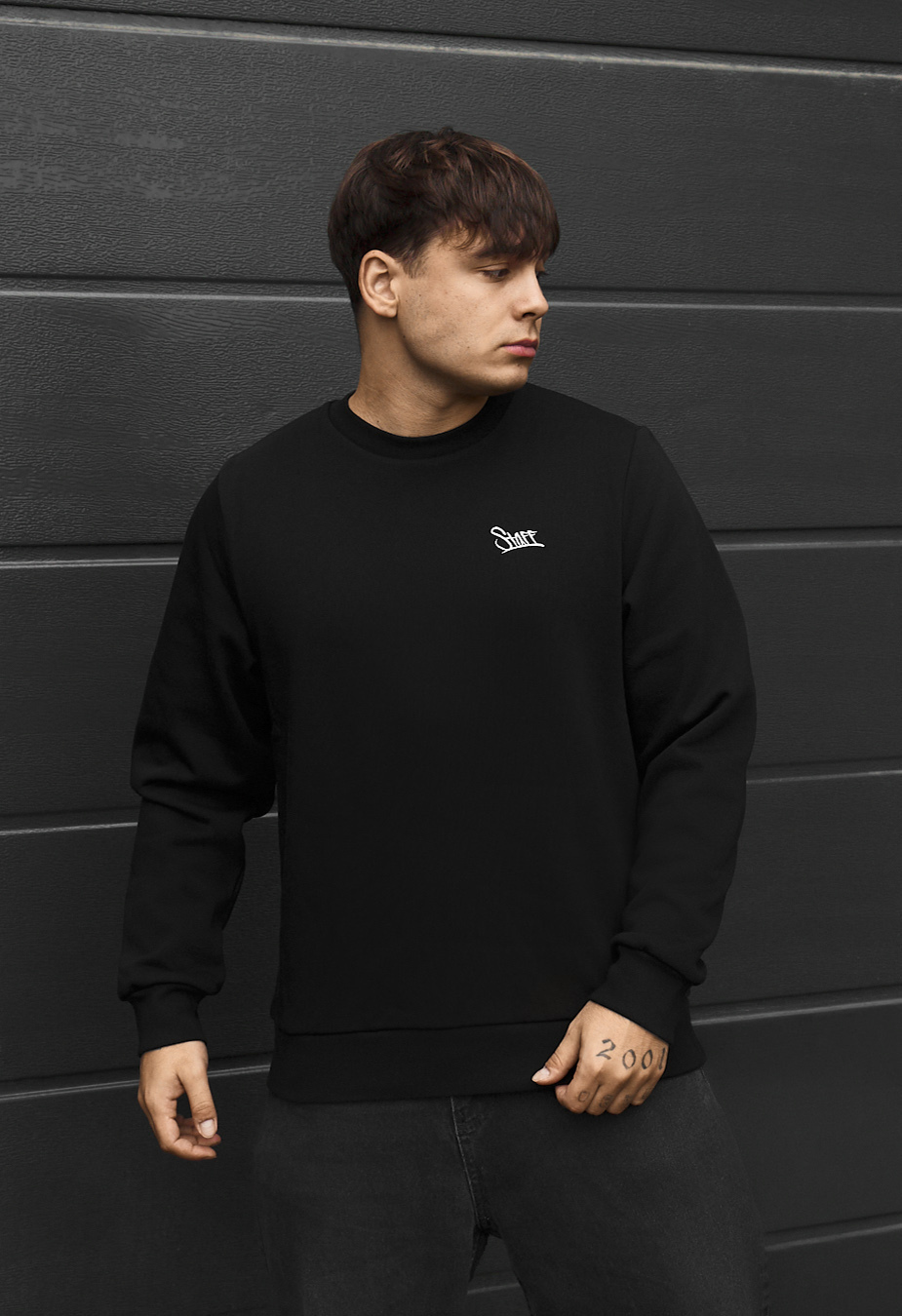 Bluza Staff logo black fleece