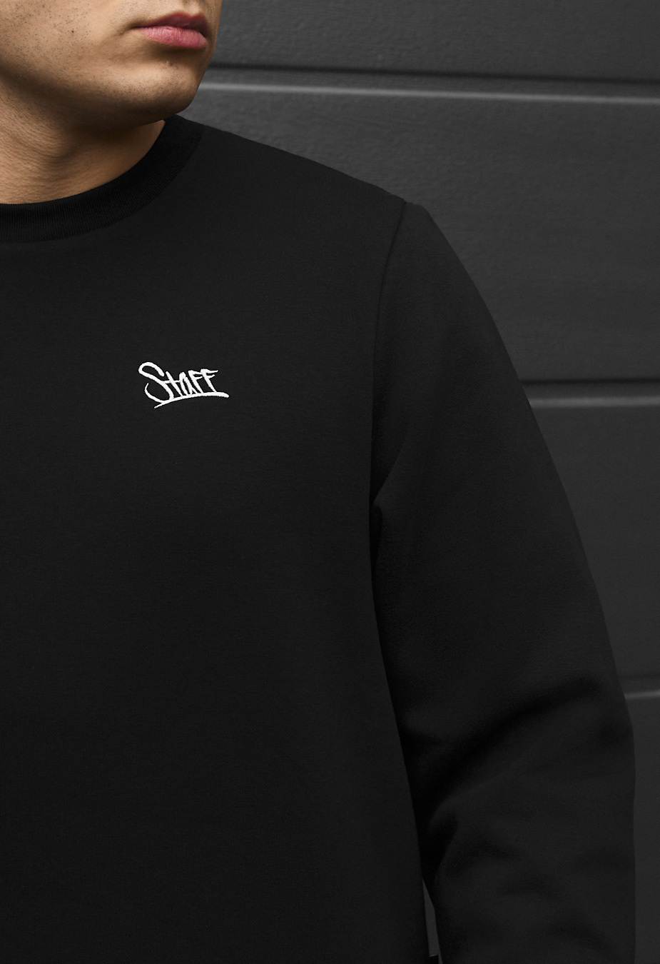 Bluza Staff logo black fleece