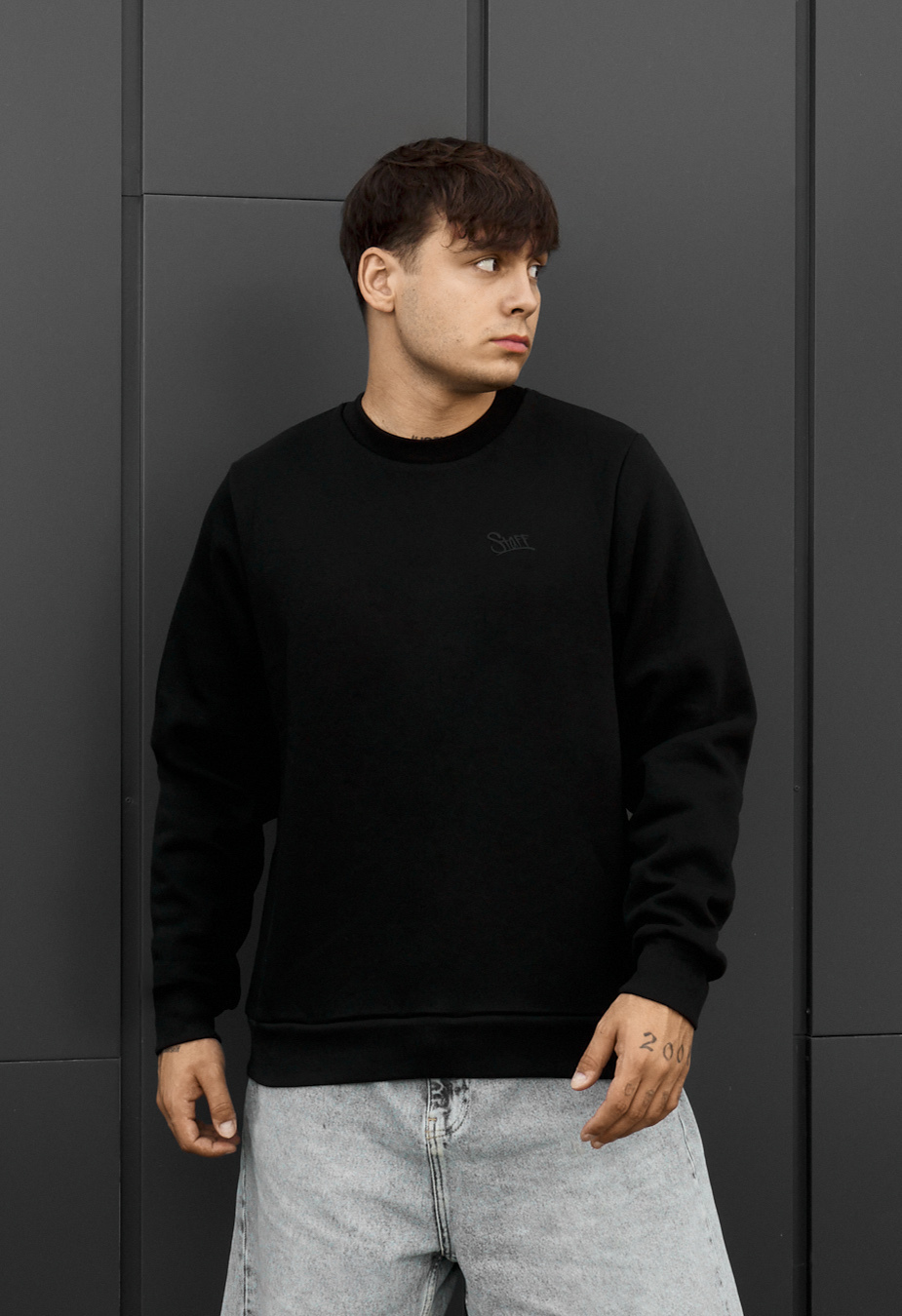 Bluza Staff logo black fleece