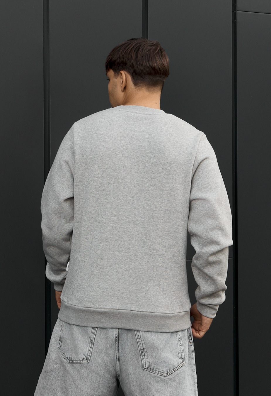 Bluza Staff logo gray melange fleece