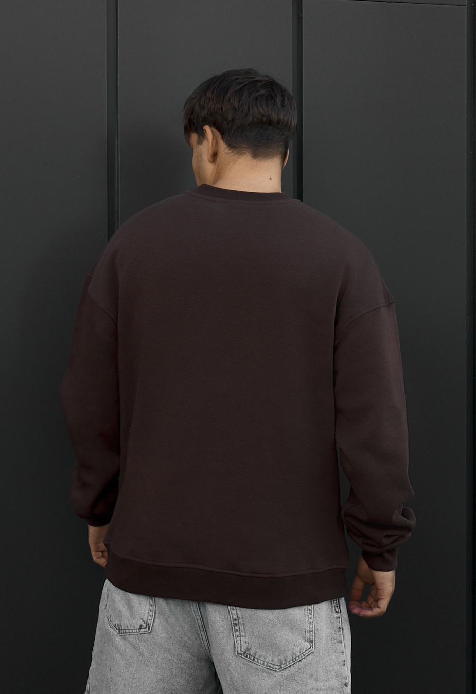 Bluza Staff dark brown oversize fleece