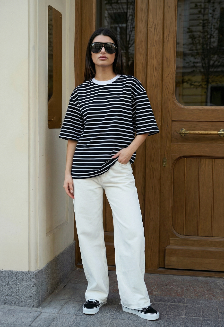 Koszulka Staff del stripes oversize