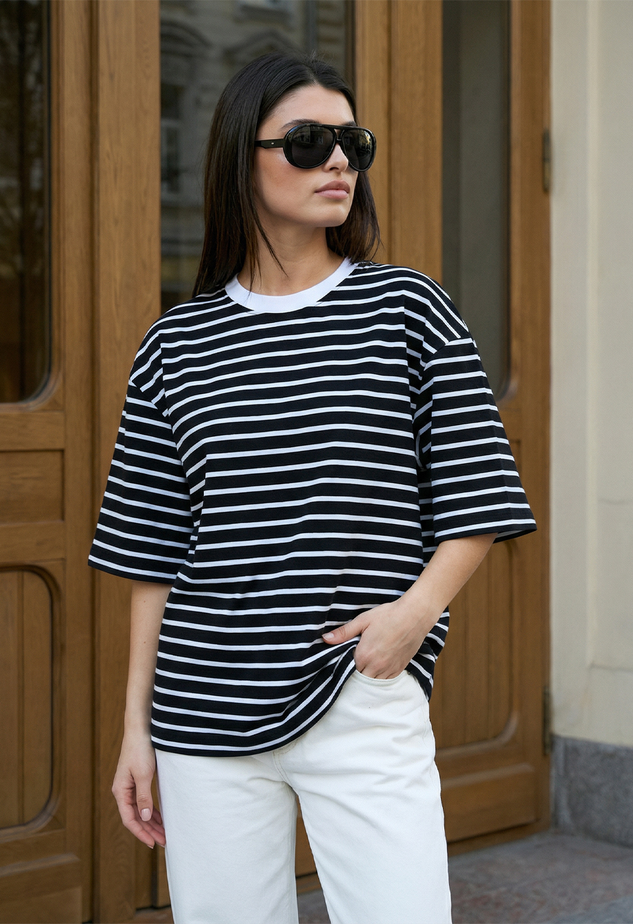 Koszulka Staff del stripes oversize