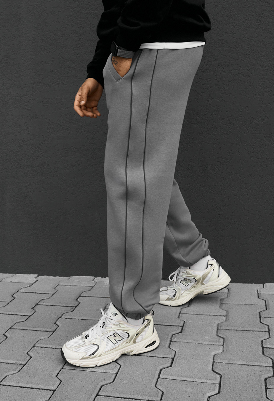 Spodnie dresowe Staff al gray reflective fleece